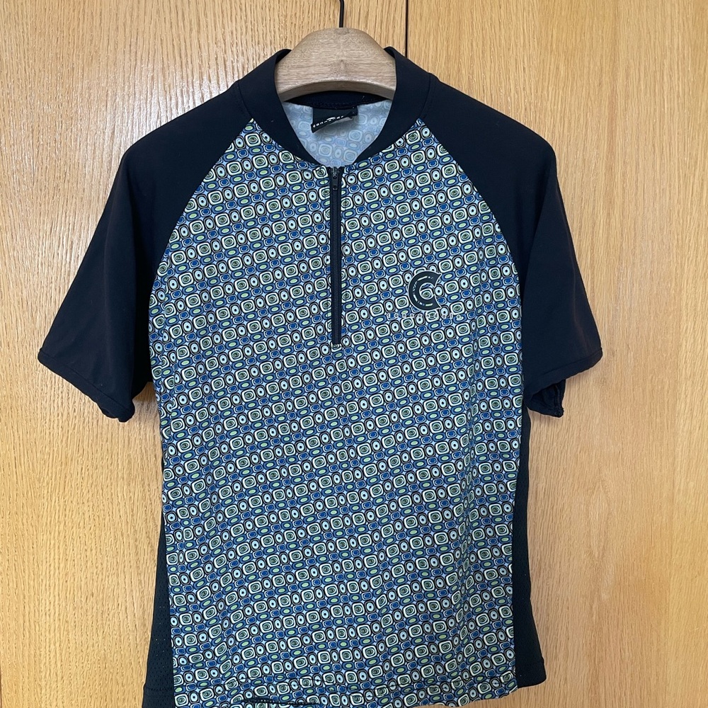 Patterned Short Sleeve Cycling Jersey